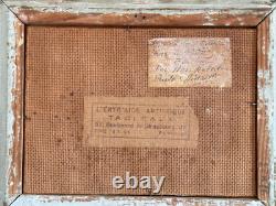 Ancien tableau huile sur panneau signé Robert Mas Paris Montmartre Dauphine