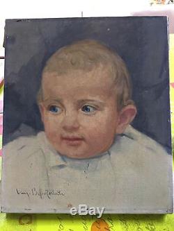 Ancien tableau huile sur toile (L ENFANT) de Luigi Boffa Tarlatta (1889 -1965)