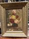 Ancien tableau huile sur toile nature morte bouquet de fleurs signé