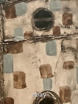 Ancien tableau huile sur toile peinture paysage canal de Venise gondole J. RAITO