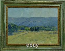 Ancien tableau paysage provençal Arbre couleur fauve 1900 Alpilles hst cadre