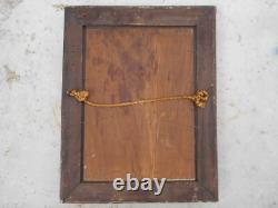 Ancien tableau peinture huile signé MARTIN VIA nature morte bouquet de fleurs