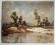 Ancien tableau peinture huile sur bois sign&eacute; C. Cipra paysage de France c. 1930