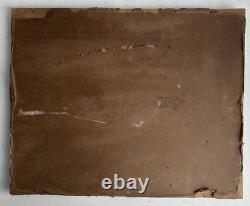 Ancien tableau peinture huile sur bois signé C. Cipra paysage de France c. 1930