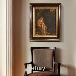 Ancien tableau peinture religieuse huile sur panneau Saint Jean Baptiste 700