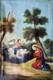 Ancien tableau religieux XVIII XIX J&eacute;sus Christ saint ange vierge Marie peinture