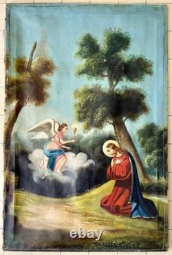 Ancien tableau religieux XVIII XIX Jésus Christ saint ange vierge Marie peinture Ancien tableau religieux XVIII XIX Jésus Christ saint ange vierge Marie peinture