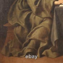 Ancien tableau religieux peinture Saint Bonaventure 600 huile sur toile saint