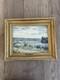 Ancien tableau sign&eacute; Albert Brument paysage huile sur panneau