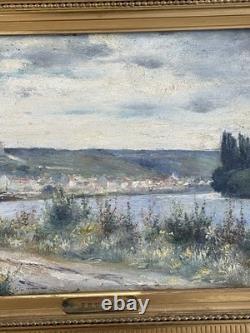 Ancien tableau signé Albert Brument paysage huile sur panneau