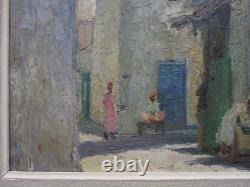 Ancien très beau tableau orientaliste signé Raymond Tellier 1931 Tunisie Tunis