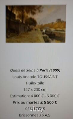 Anciens TABLEAUX Deux Huiles / TOILE Signées Louis Anatole TOUSSAINT 1856-1919