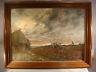 André HARDY ANCIEN GRAND TABLEAU HUILE PAYSAGE CAMPAGNE