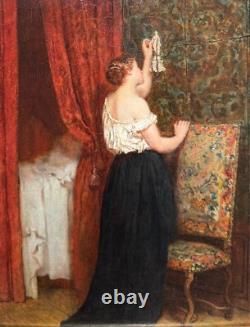 Antoine Emile Plassan (1817-1903) Devotion, Circa 1863 tableau ancien