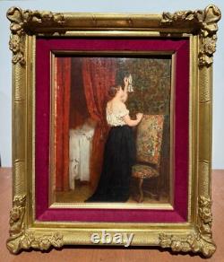 Antoine Emile Plassan (1817-1903) Devotion, Circa 1863 tableau ancien