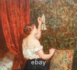 Antoine Emile Plassan (1817-1903) Devotion, Circa 1863 tableau ancien