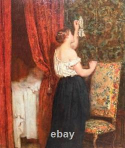 Antoine Emile Plassan (1817-1903) Devotion, Circa 1863 tableau ancien