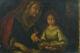 Beau TABLEAU ANCIEN 17ème Religieux portrait L'éducation de La vierge ste Anne