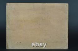 Beau tableau ancien Portrait Femme coiffe Costume Normandie N°3 atelier 1890