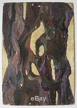 Belle Petite Huile Ancienne Composition abstraite Abstraction c. 1950 #3 Tableau