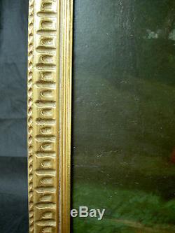 DESSUS DE PORTE ANCIEN TABLEAU HUILE/TOILE NIII CHERUBINS Ca. 1870 ESP. BAUDRY