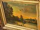 École Française 2 Tableaux anciens signé Paysage Animé Peinture huile sur Papier