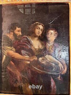 Ecole Italienne XVIII ème Salomé con laTesta del Battista Tableau Ancien