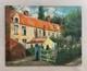 Ecole post-impressionniste, huile sur panneau, tableau ancien, peinture