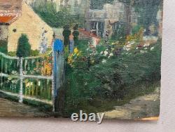 Ecole post-impressionniste, huile sur panneau, tableau ancien, peinture