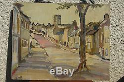 Elisée Maclet peinture ancienne huile sur carton 1935/1945 Montmartre tableau