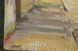 Elisée Maclet peinture ancienne huile sur carton 1935/1945 Montmartre tableau