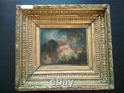 Exceptionnel tableau Fragonard Les baigneuses signé huile sur toile ancienne