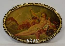 F. Boucher (1703-1770) Ancien tableau Le Triomphe de Vénus, nu, huile, copie