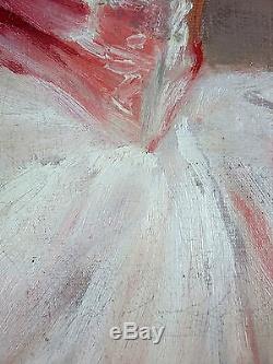 Fernand Jean Barbier (XXe) Ancien Tableau Peinture Huile Original Oil Painting