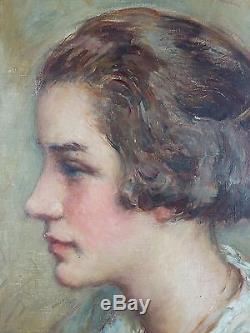Georges Fichefet (Belge, 1864-1954) Ancien Tableau Peinture Huile Original