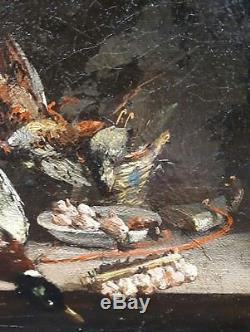 Giovanni Calvini Nature morte au canard Ecole italienne XIXe Tableau ancien