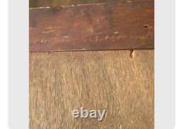 Grand Tableau Ancien Paysage Bucolique Cadre En Bois 1910-1930 60x51 cm