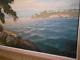 Grand Tableau Ancien Peinture Huile HST Marine Bord de Mer Provence Provencale