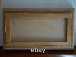 Grand Tableau Ancien Peinture Huile HST Marine Bord de Mer Provence Provencale