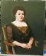 Grand Tableau Huile Original GUSTAVE SURAND Portrait Femme Ancien Bijoux 1913