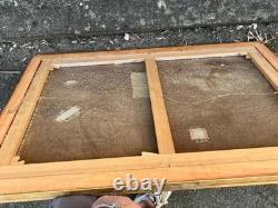 Grand tableau ancien Paysage de rivière Huile sur toile 102 x 78 cm