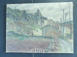 Henri CREMIEUX 1896-1980 HST Tableau ancien peinture Paysage à situer