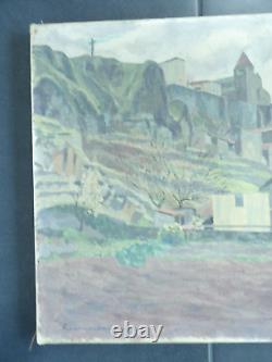 Henri CREMIEUX 1896-1980 HST Tableau ancien peinture Paysage à situer