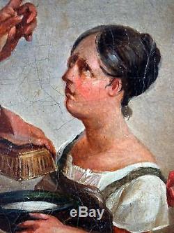 Hortense Haudebourt-Lescot (Française, 1784-1845) Ancien Tableau Peinture Huile