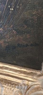 Hst Huile Sur Toile Tableau Ancien Moulin