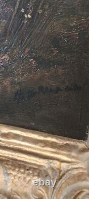 Hst Huile Sur Toile Tableau Ancien Moulin