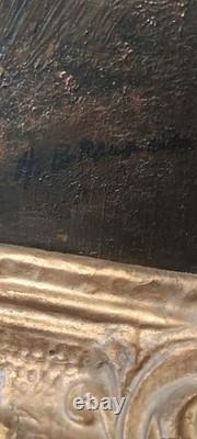 Hst Huile Sur Toile Tableau Ancien Moulin