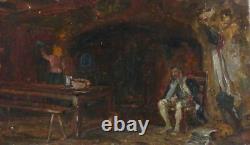 Huile Tableau Ancien Empire Militaria Soldat Raymond Desvarreux 1876-1961