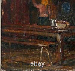 Huile Tableau Ancien Empire Militaria Soldat Raymond Desvarreux 1876-1961