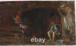Huile Tableau Ancien Empire Militaria Soldat Raymond Desvarreux 1876-1961